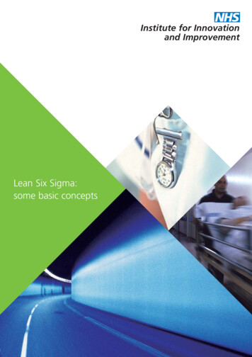 Lean Six Sigma: Some Basic Concepts - NHS England