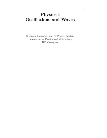 1 Physics I Oscillations And Waves