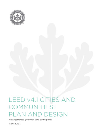LEED V4.1 CITIES AND COMMUNITIES: PLAN AND DESIGN