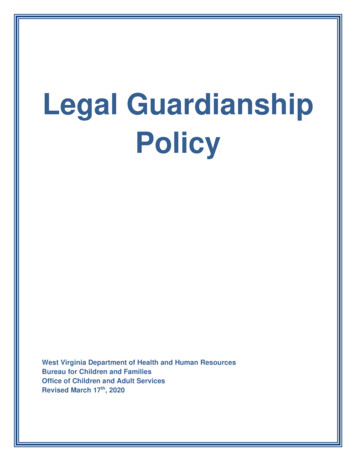 Legal Guardianship Policy - West Virginia