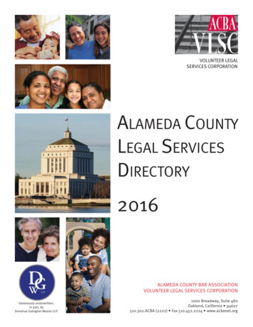 Alameda County Legal Services Directory