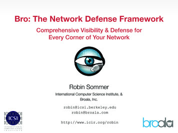 Bro: The Network Defense Framework - ICIR