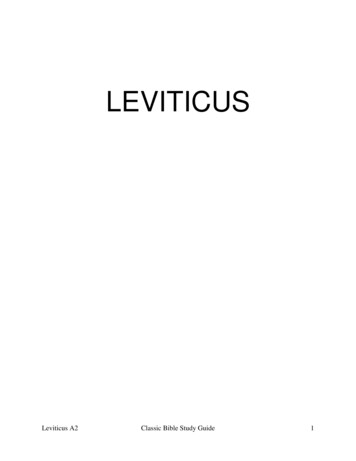 LEVITICUS - Classic Bible Study Guide