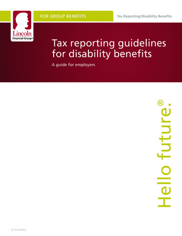 Tax Reporting Guidelines For Disability Benefits - VLCT