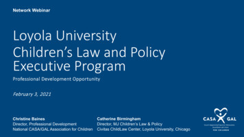 Loyola University Children's Law And Policy Executive Program