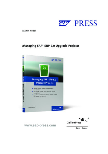 Managing SAP ERP 6.0 Upgrade Projects