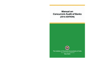 Inner-Manual On Concurrent Audit Banks 2016 - Protact