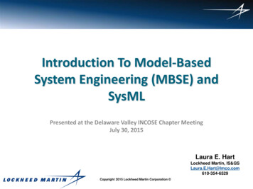 Introduction To Model-Based System Engineering (MBSE) 