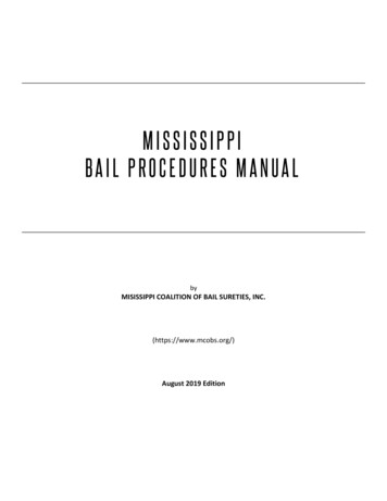 Mississippi Bail Procedures Manual - Mcobs