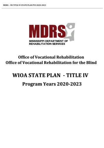 Office Of Vocational Rehabilitation Office Of Vocational Rehabilitation .