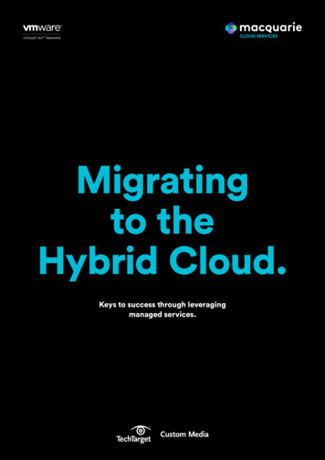 Migrating To The Hybrid Cloud. - Macquarie Cloud Services