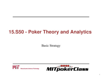 15.S50 - Poker Theory And Analytics - MIT OpenCourseWare