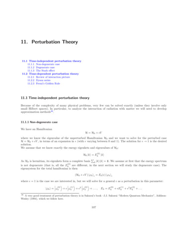 11. Perturbation Theory - MIT OpenCourseWare