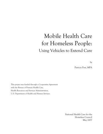 Mobile Health Care For Homeless People - Nhchc 