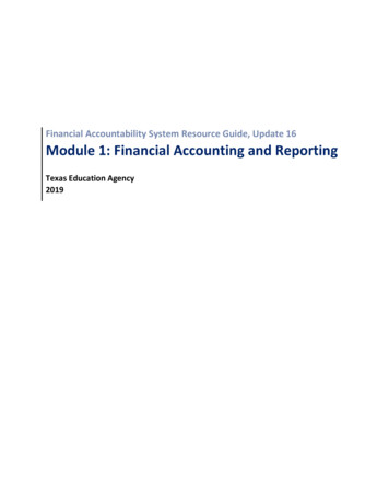 FASRG Module 1: Financial Accounting And Reporting