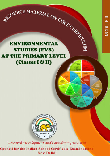ENVIRONMENTAL STUDIES (EVS) AT THE PRIMARY LEVEL