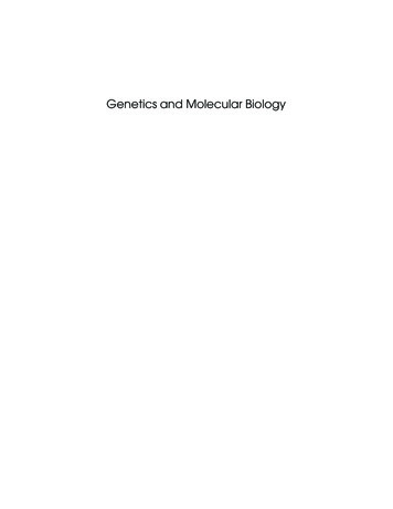 Genetics And Molecular Biology - Johns Hopkins University