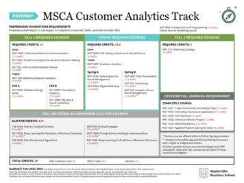 PATHWAY MSCA Customer Analytics Track