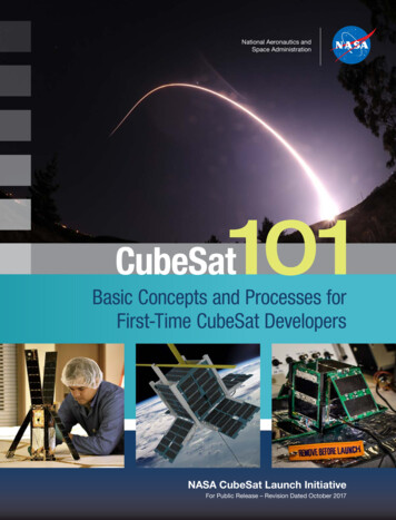 CubeSat 101: Basic Concepts And Processes For First-Time .