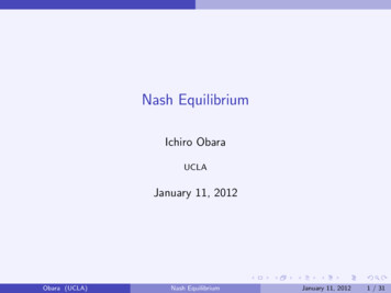 Nash Equilibrium - University Of California, Los Angeles