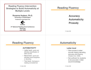 Reading Fluency Automaticity