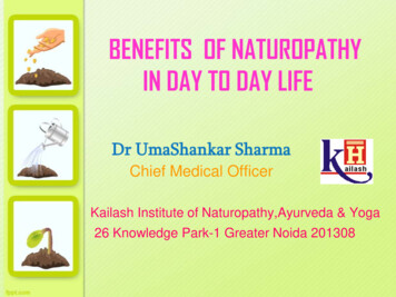 BENEFITS OF NATUROPATHY IN DAY TO DAY LIFE