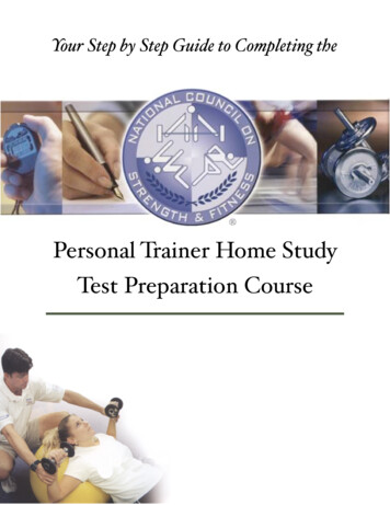 Personal Trainer Home Study Lesson Plan