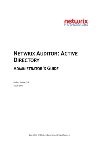 Netwrix Auditor Active Directory