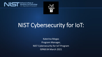 NIST Cybersecurity For IoT - NIST Computer Security .
