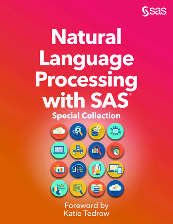 Natural Language Processing With SAS : Special Collection