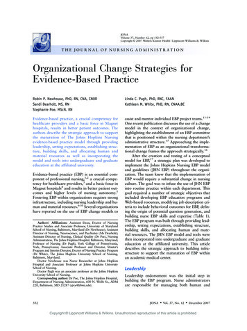 Organizational Change Strategies For Evidence-Based Practice - LWW