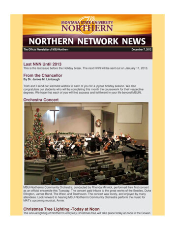 The Official Newsletter Of MSU-Northern December 7, 2012