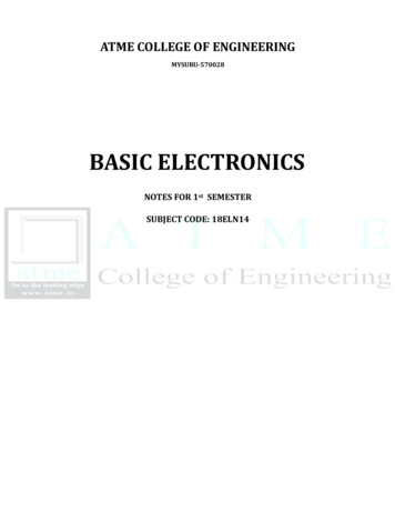 BASIC ELECTRONICS 18ELN14/24
