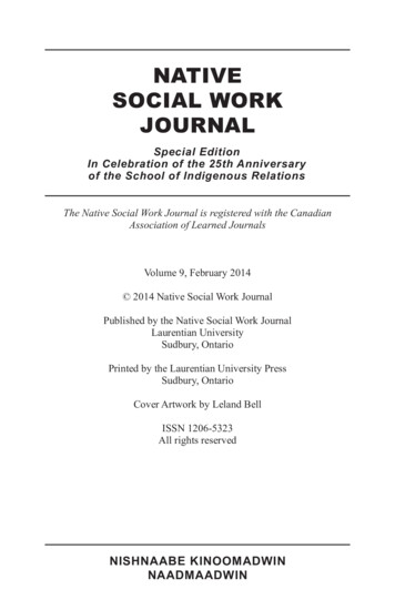 Native Social Work Journal - Lu Zone Ul