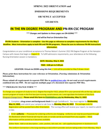 In The Rn Degree Program And Pn-rn Csc Progam - Tncc