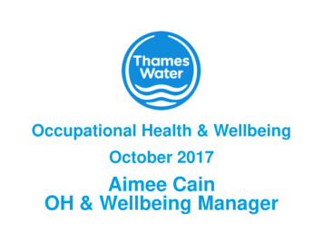 Aimee Cain OH & Wellbeing Manager - IOSH