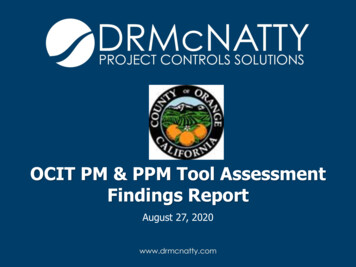 OCIT PM & PPM Tool Assessment Findings Report