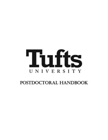 Tufts University Postdoctoral Handbook