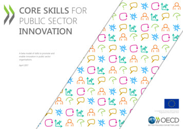 Core Skills For Public Sector Innovation - OECD