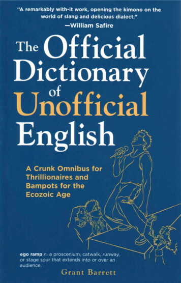 Official Dictionary Unofficial English