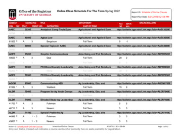 Online Class Schedule For The Term Spring 2022 Schedule Of Online . - UGA