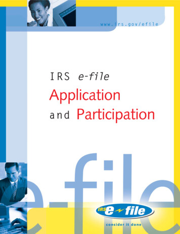 IRS E-file Application And Participation