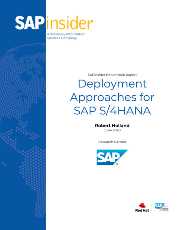 SAPinsider Benchmark Report Deployment Approaches For 
