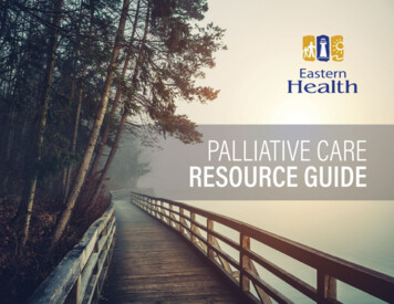 PALLIATIVE CARE - Provincial Cancer Care Program, Eastern Health