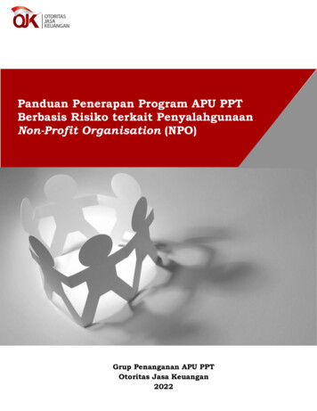 Panduan Penerapan Program APU PPT Berbasis Risiko Terkait . - OJK