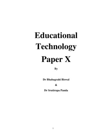Educational Technology Paper X - DDCE, Utkal