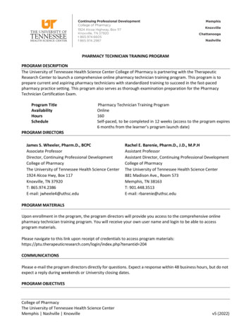 Pharmacy Technician Training Program Program Description