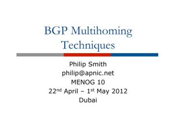 BGP Multihoming Techniques - MENOG