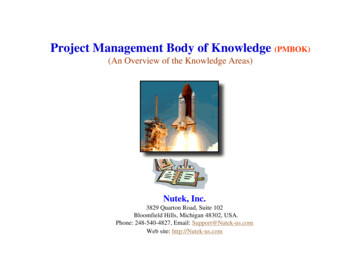 Project Management Body Of Knowledge (PMBOK) (An 