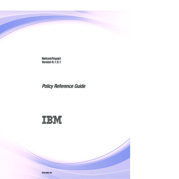 Netcool/Impact: Policy Reference Guide - IBM